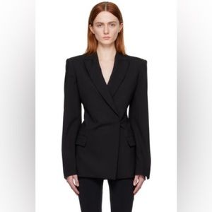 Nensi Dojaka Black Peaked Blazer